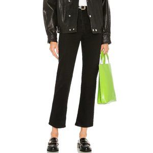 Rolla's Classic Straight High Rise Regular Fit Jean Jet Black